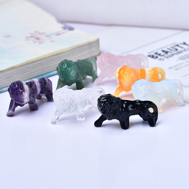 Lion Stationery & Office Supply(Kunshan)Co.Ltd - Doğal kristal obsidyen aslan. Hediyeler olarak