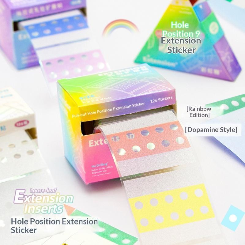 Memo Pad Sticky - İnci Desenli Delik Koruyucu Etiketler Kendinden