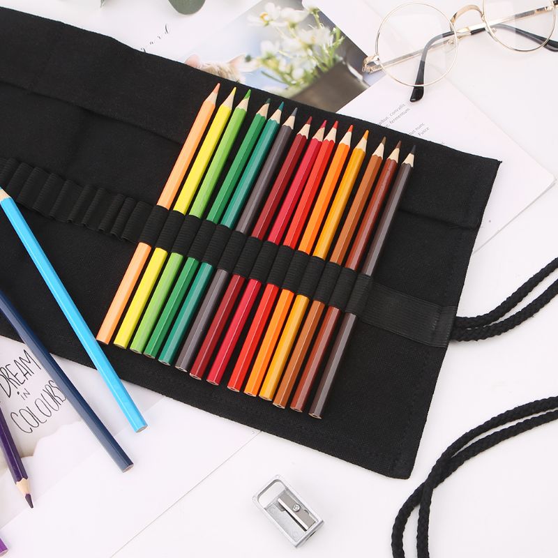 Pen Pouch Roll - Vaka rulo için siyah renk okul