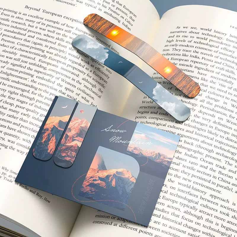 Bookmark Magnetic Clip - 2 adet manzara temalı manyetik yer