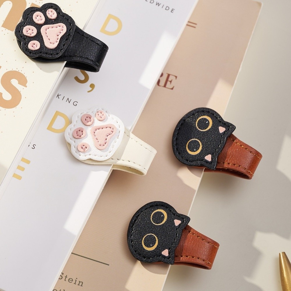 Bookmark Magnetic Clip - Sevimli PU Manyetik Sayfa Klipsi Kedi