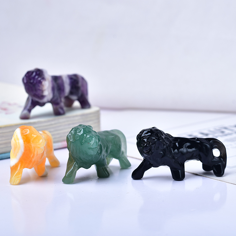 Doğal kristal obsidyen aslan.  - Lion Stationery & Office Supply(Kunshan)Co.Ltd incelemesi ve fiyatı