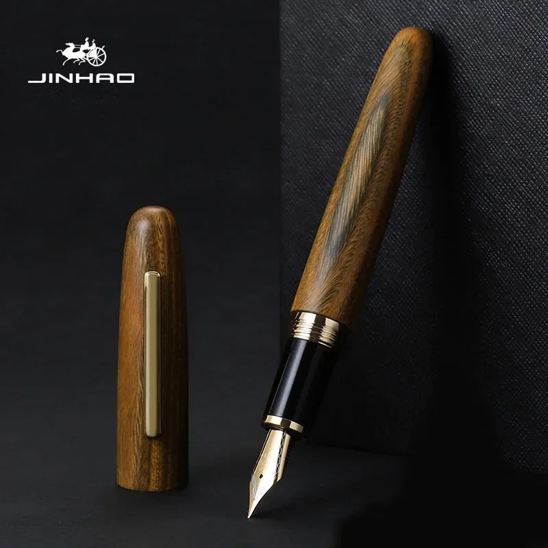 Jinhao 9056 doğal ahşap el yap - Stationery Supply Business incelemesi ve fiyatı