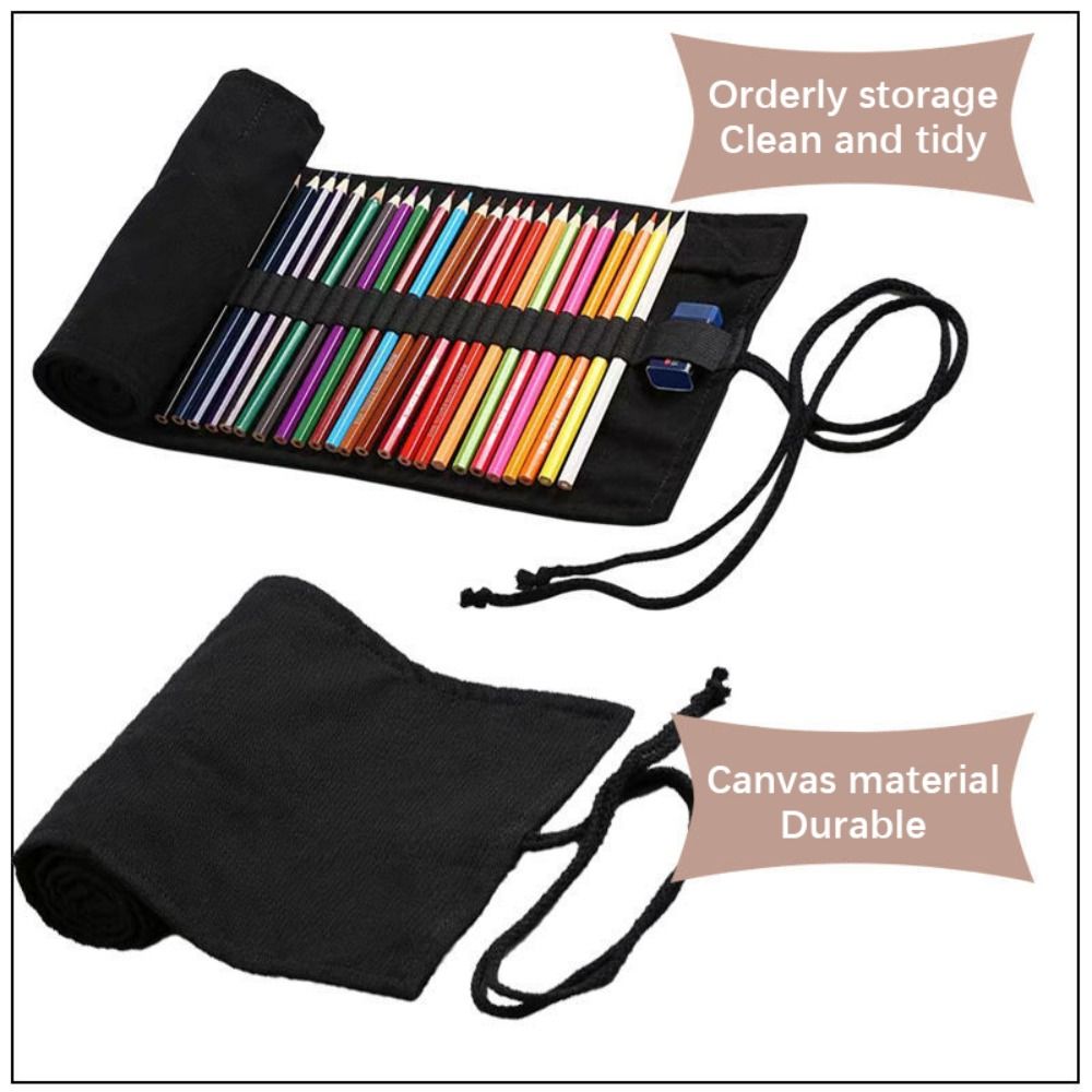 Kalın, Tamamen Siyah Kalemlik, - Pen Pouch Roll incelemesi ve fiyatı